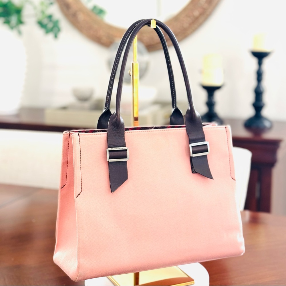 Burberry Blue Label Pink Canvas Tote Bag